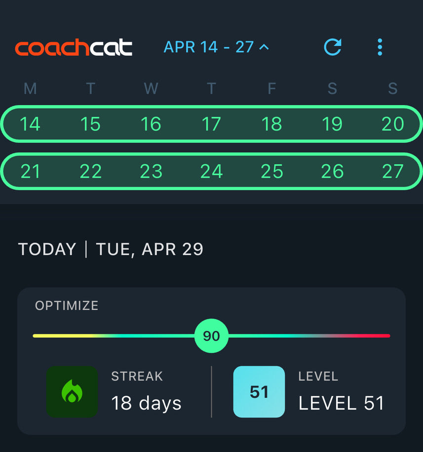 Streaks and Levels – FasCat Coaching